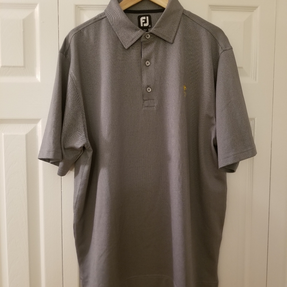 FootJoy 1927 Short Sleeve Polo Shirt Golf Grey Size XL